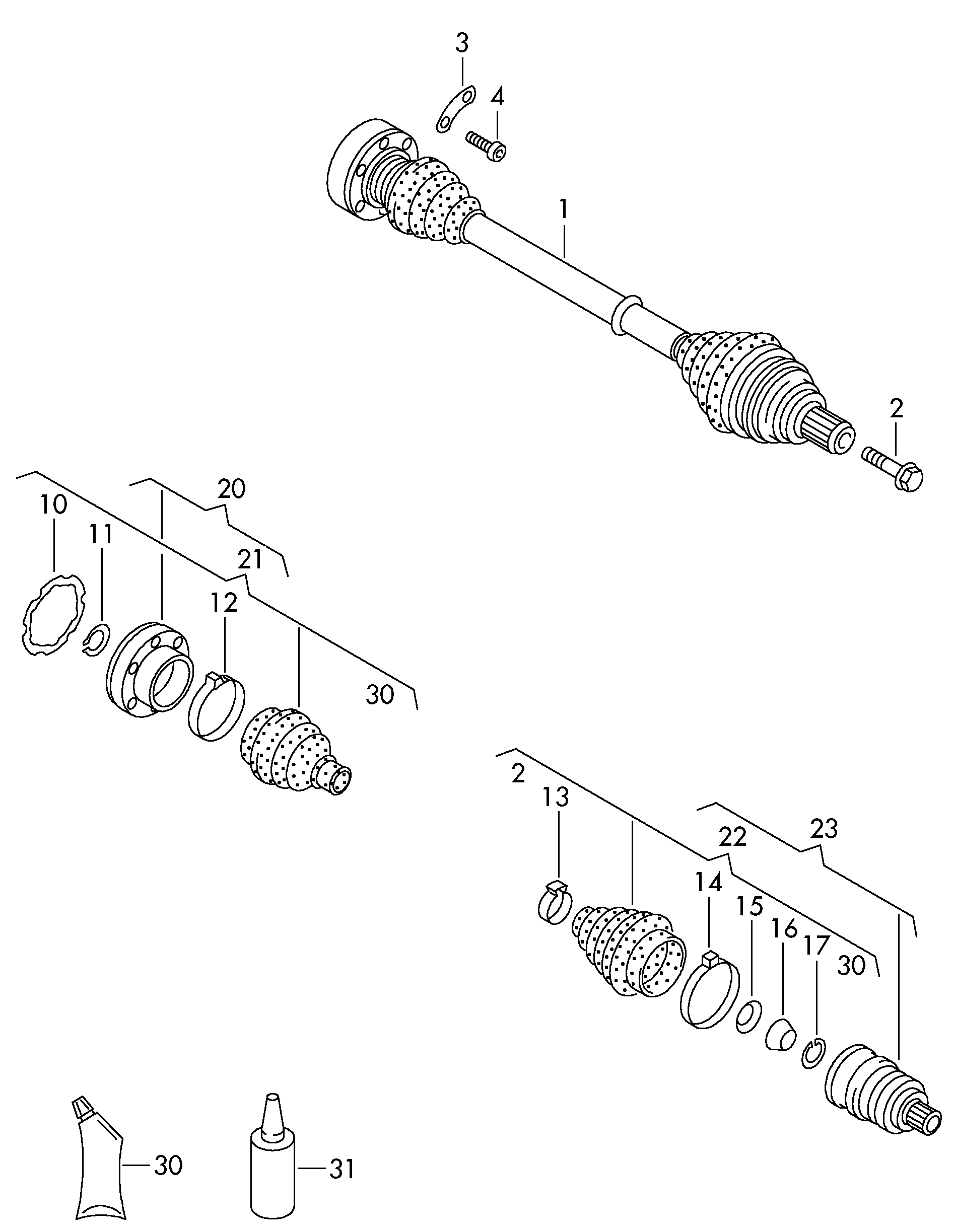 VAG 701407449DX - Albero motore/Semiasse www.autoricambit.com