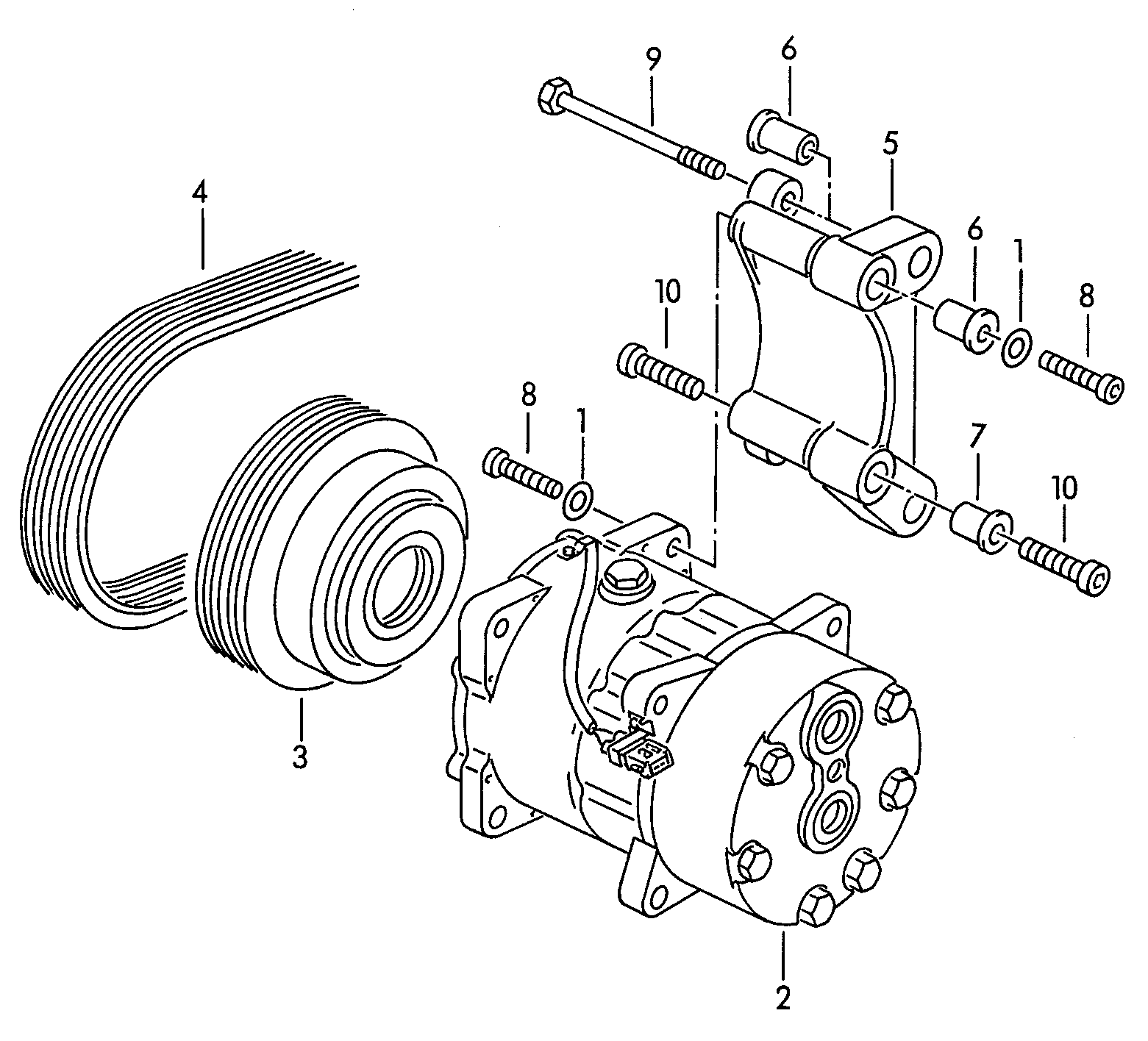 VW 7D0820805 - Compressore, Climatizzatore www.autoricambit.com