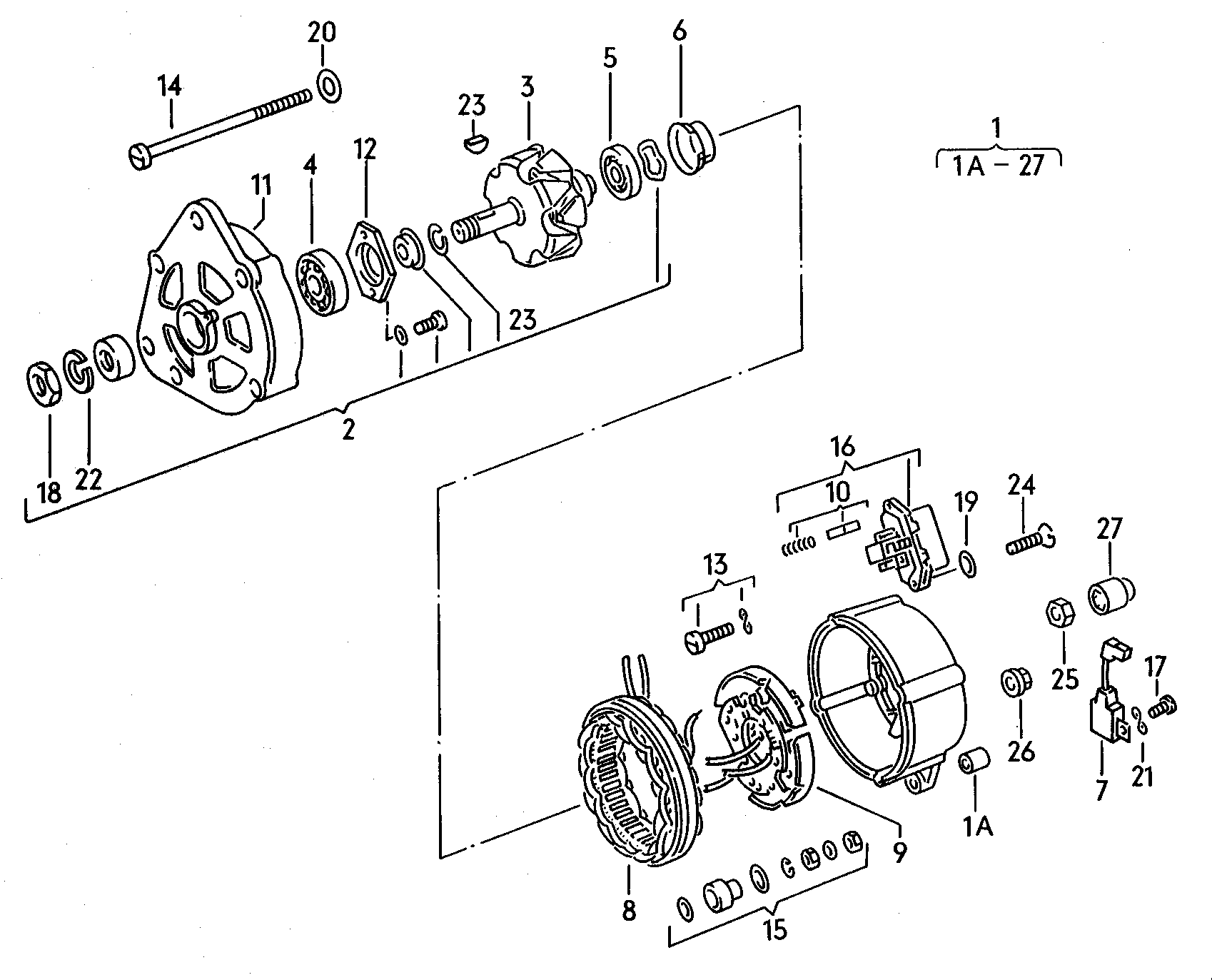 VAG 021903221D - Cuscinetto lato comando, Alternatore www.autoricambit.com