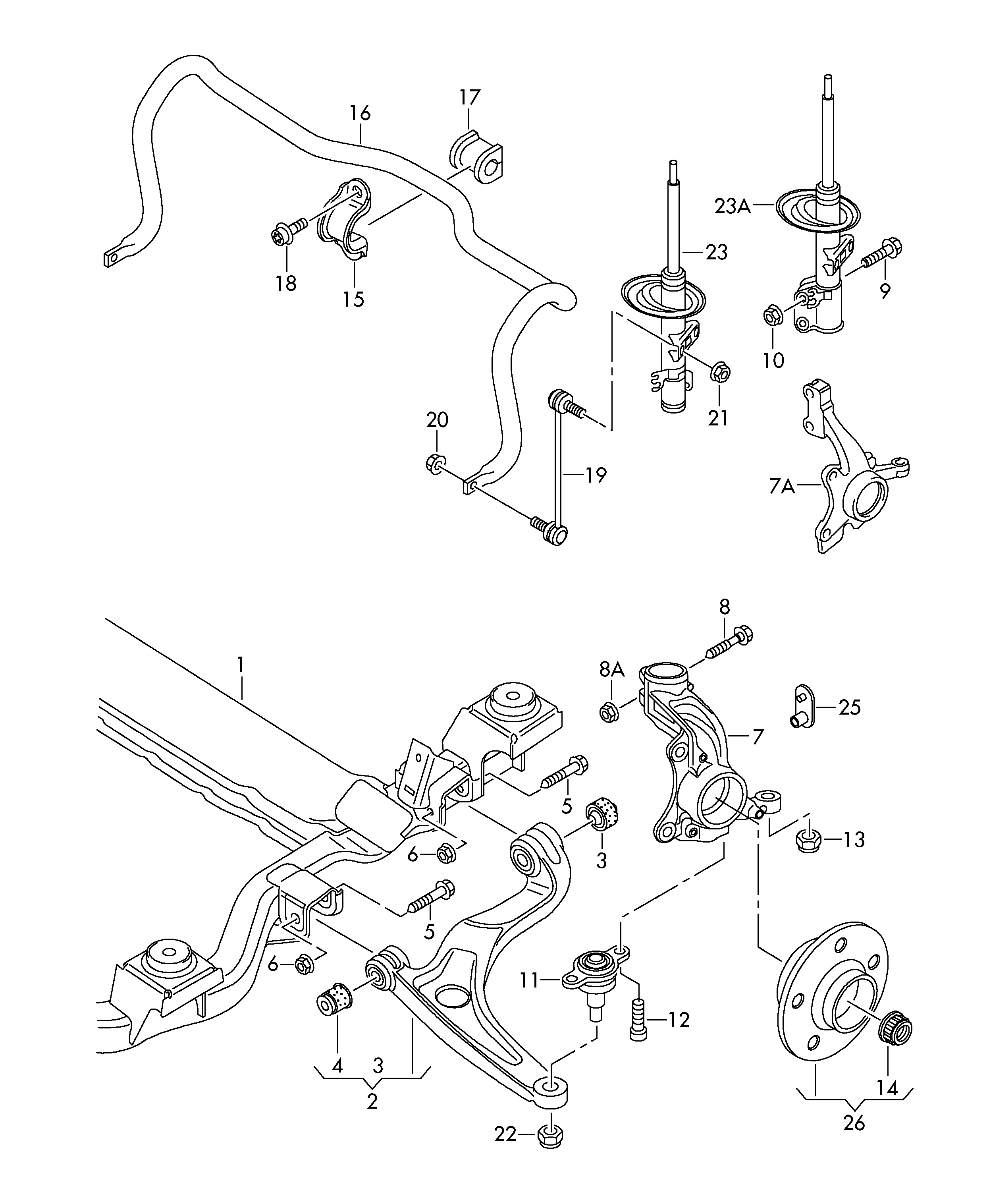 VAG N   905 278 03 - Kit riparazione, Sospensione ruota www.autoricambit.com