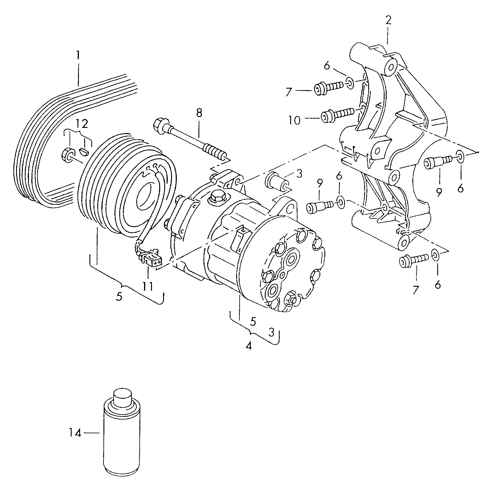 VAG 1H0820803F - Compressore, Climatizzatore www.autoricambit.com