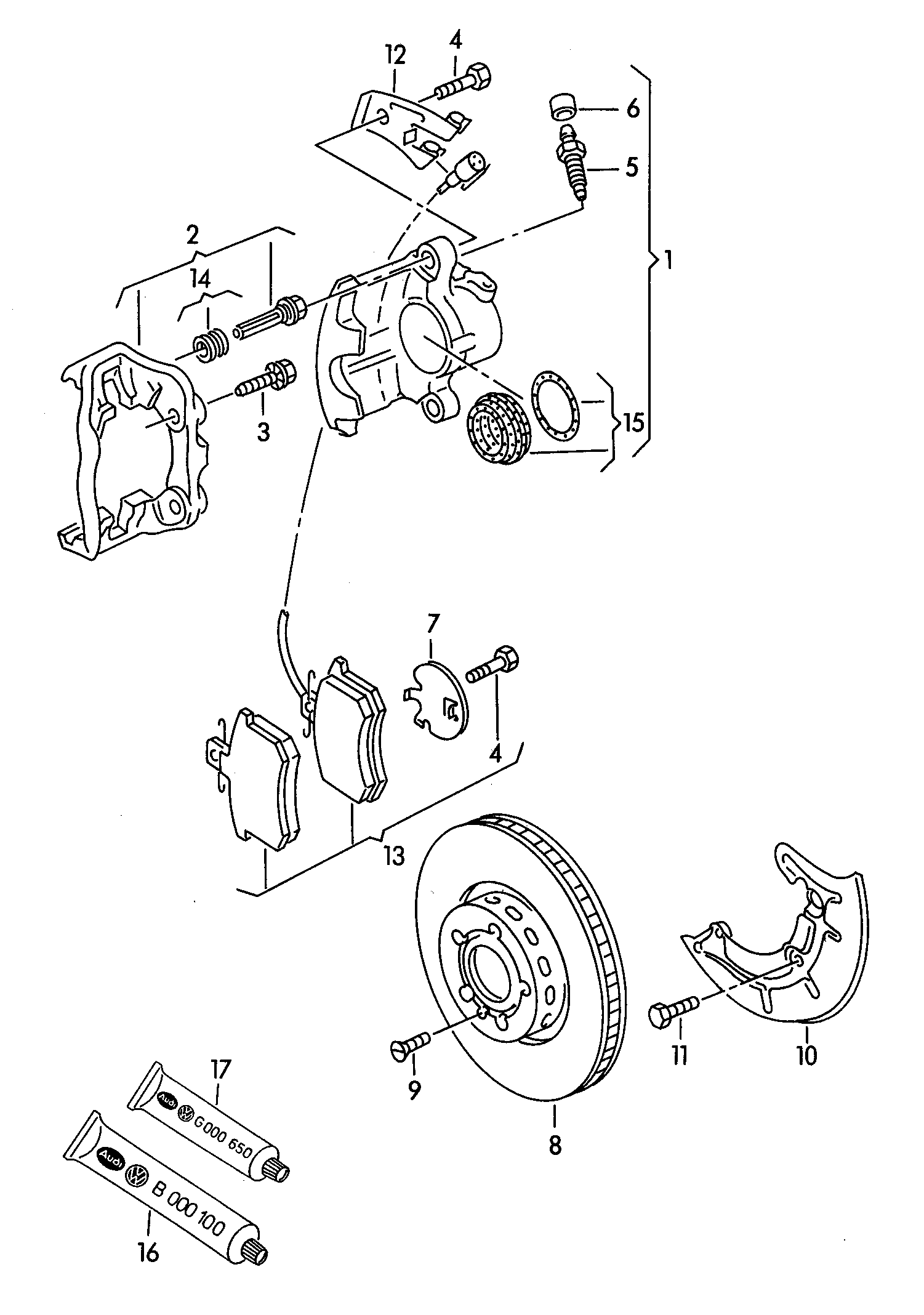 VAG 357 615 123 C - Pinza freno www.autoricambit.com