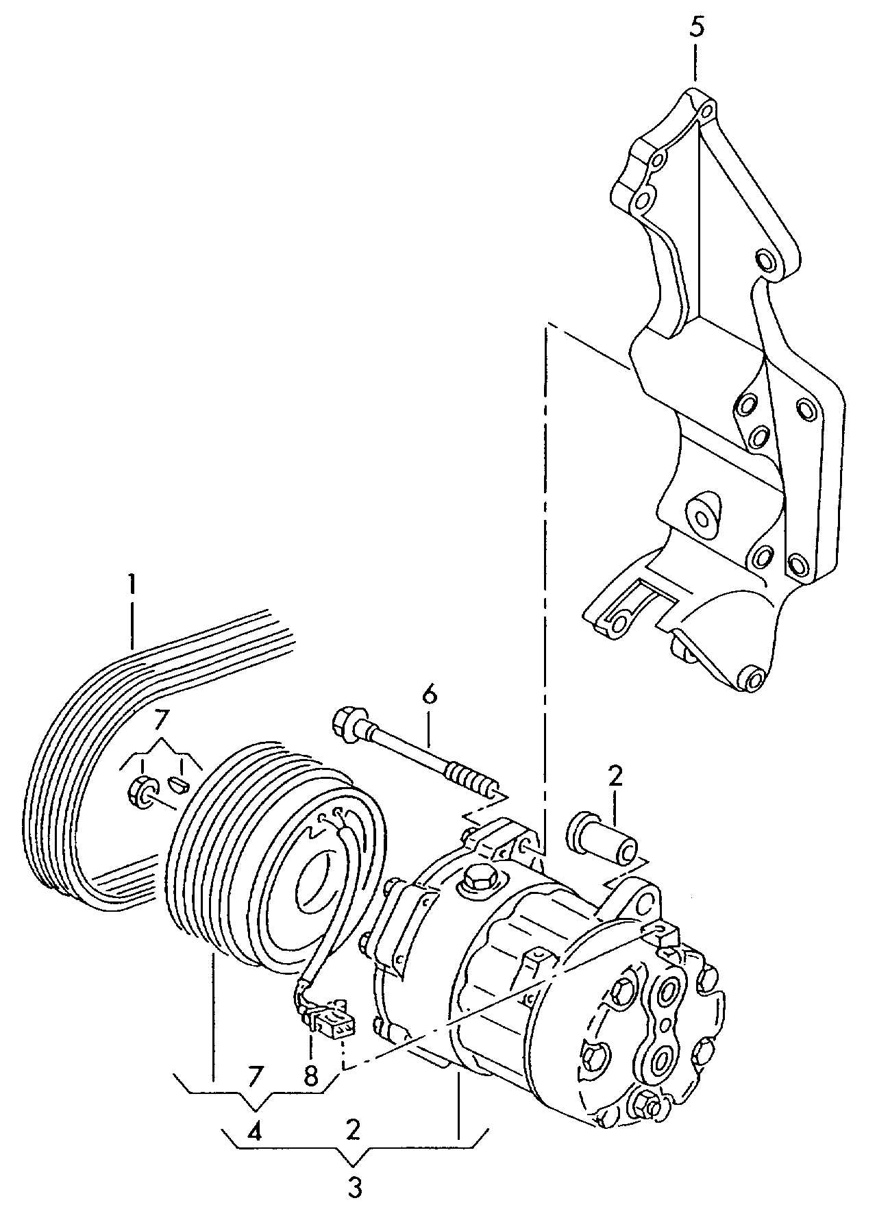 VW 7H0820803D - Compressore, Climatizzatore www.autoricambit.com