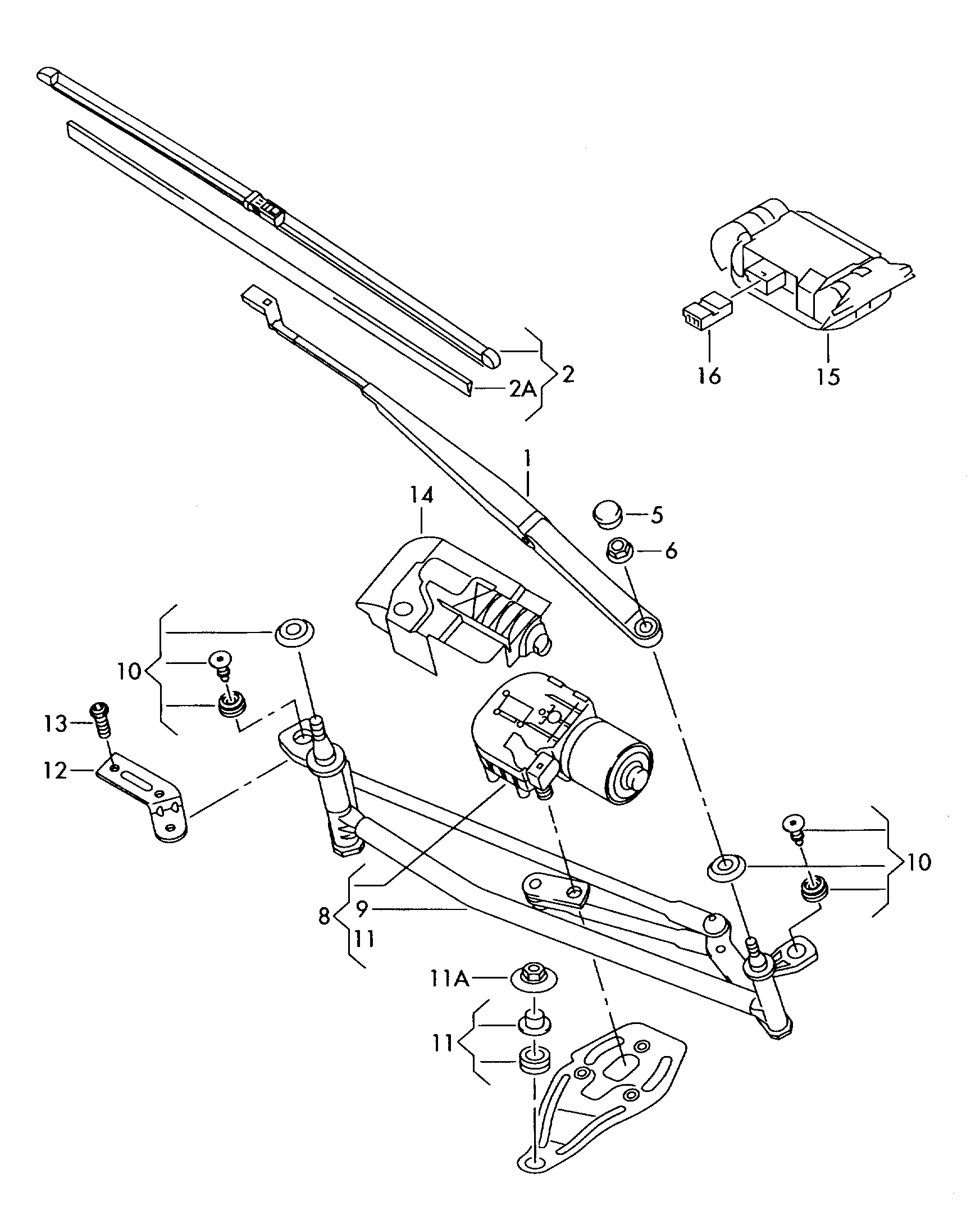 VAG 3C1 955 425 D - Spazzola tergi www.autoricambit.com