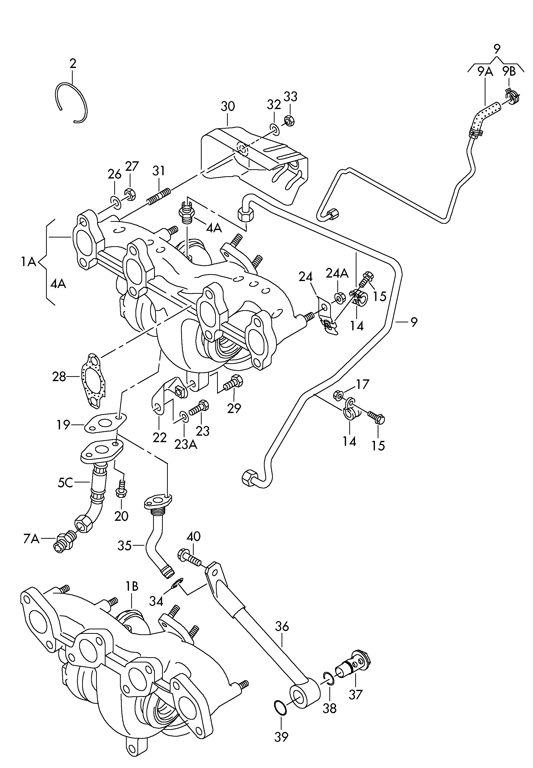 VAG 03G145771Q - Tubo olio, Compressore www.autoricambit.com