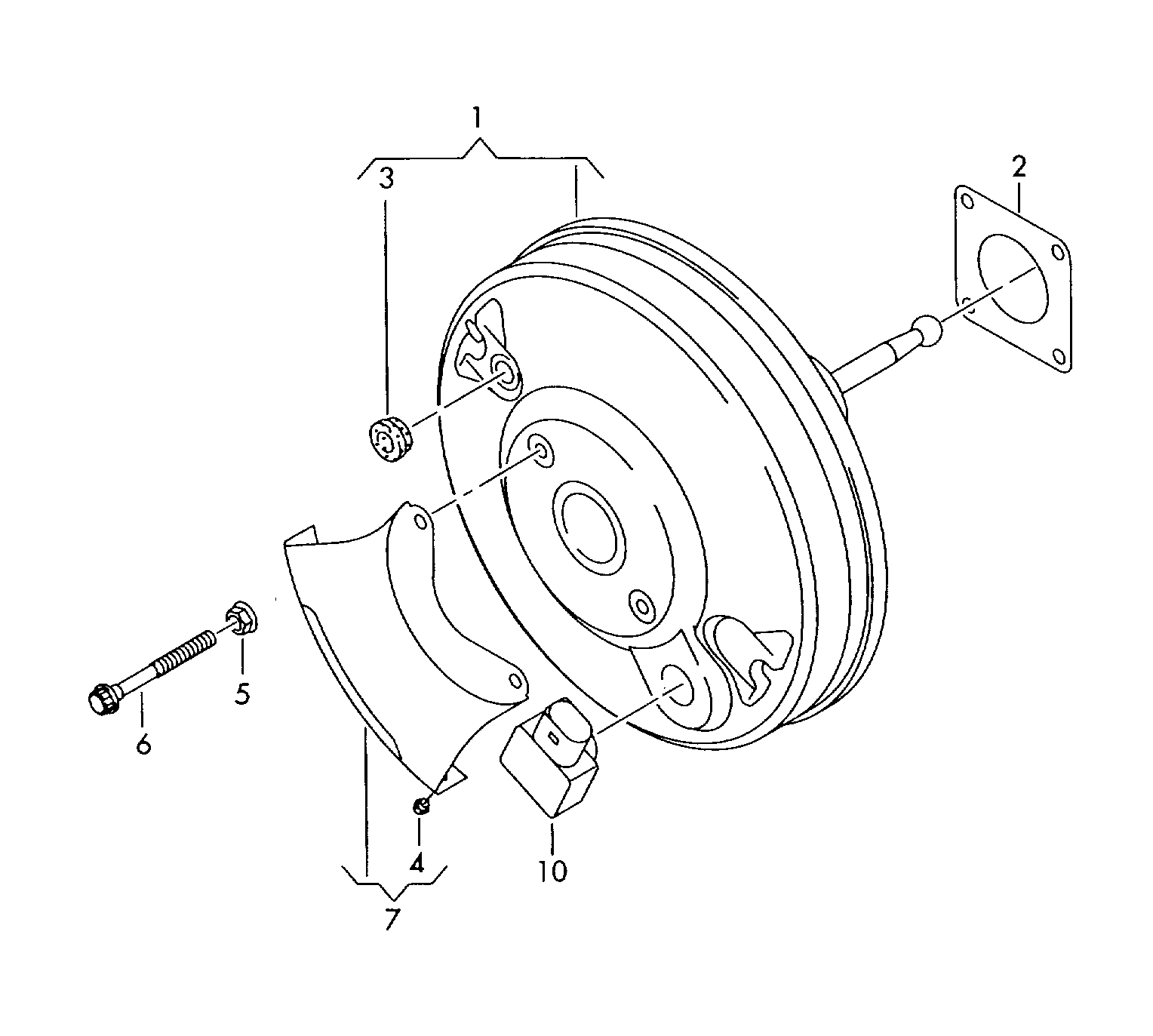 VW 3C1 614 106 N - Servofreno www.autoricambit.com