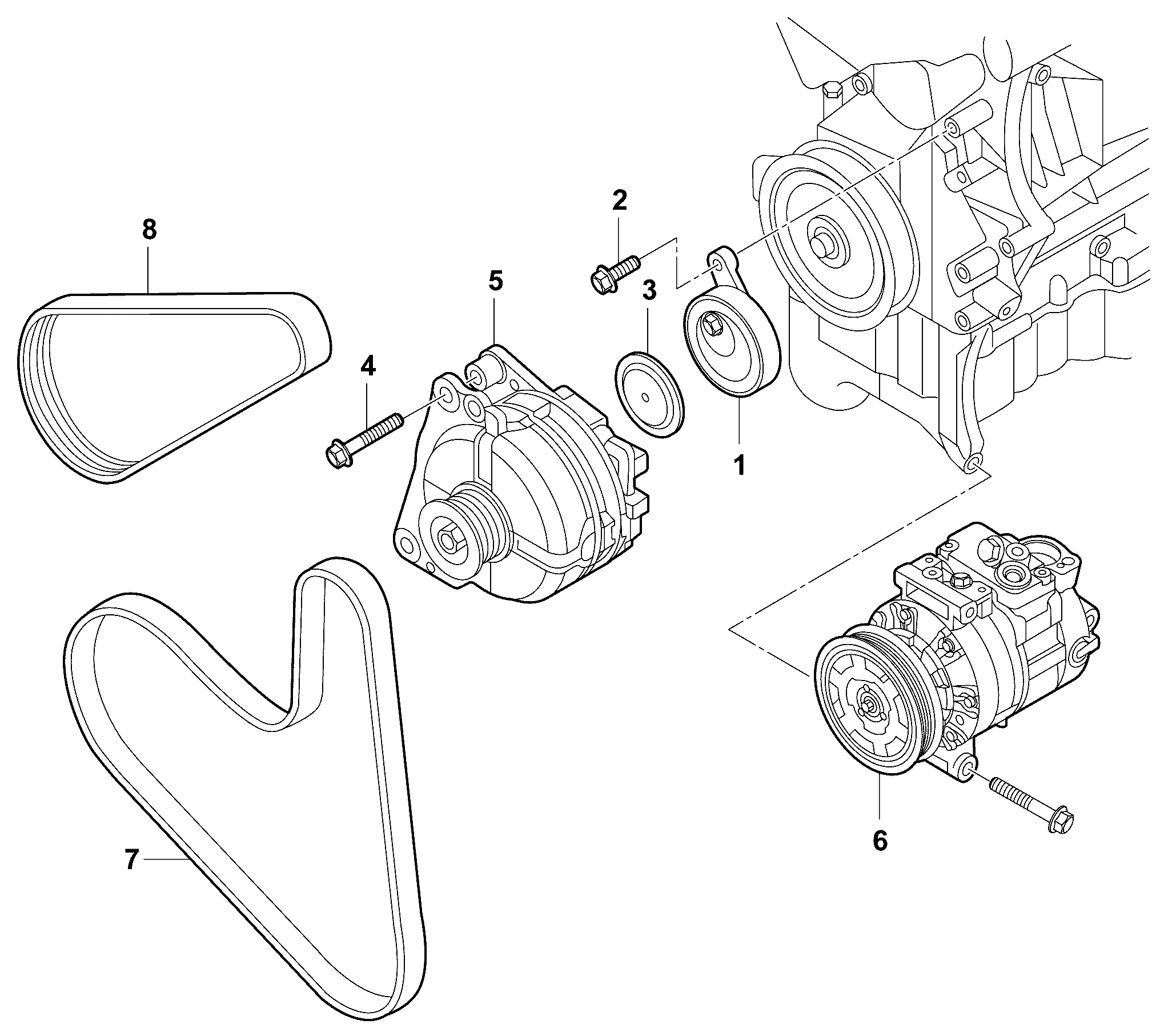 VW 04C 145 299 B - Tendicinghia, Cinghia Poly-V www.autoricambit.com