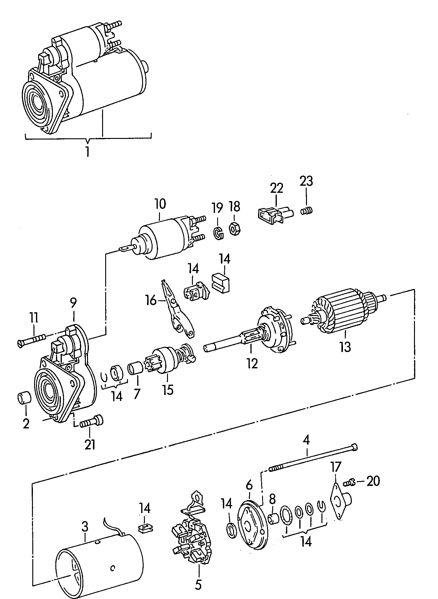 VAG 001911287 - Elettromagnete, Motore d'avviamento www.autoricambit.com