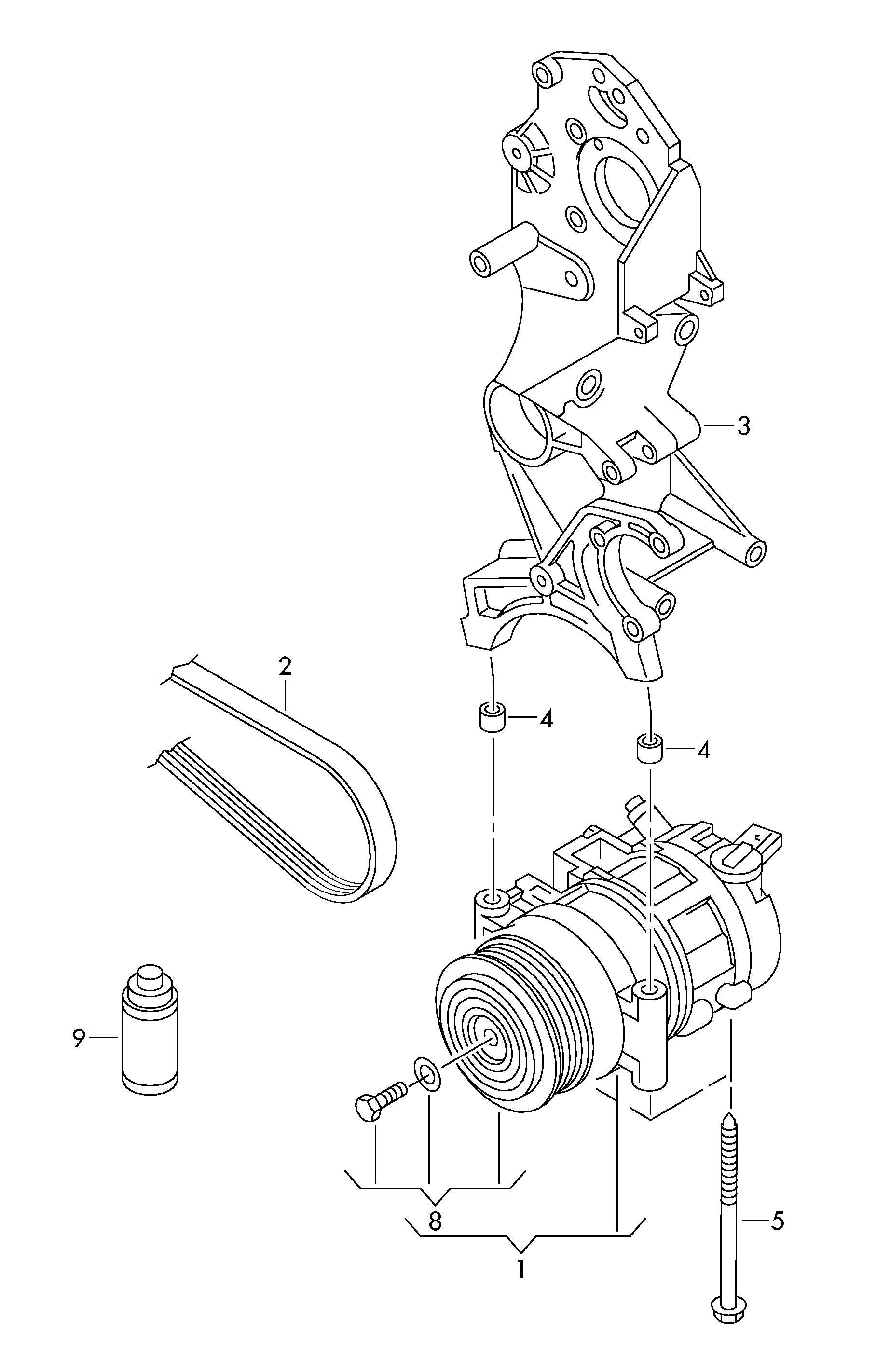 VW 2E0820803H - Compressore, Climatizzatore www.autoricambit.com