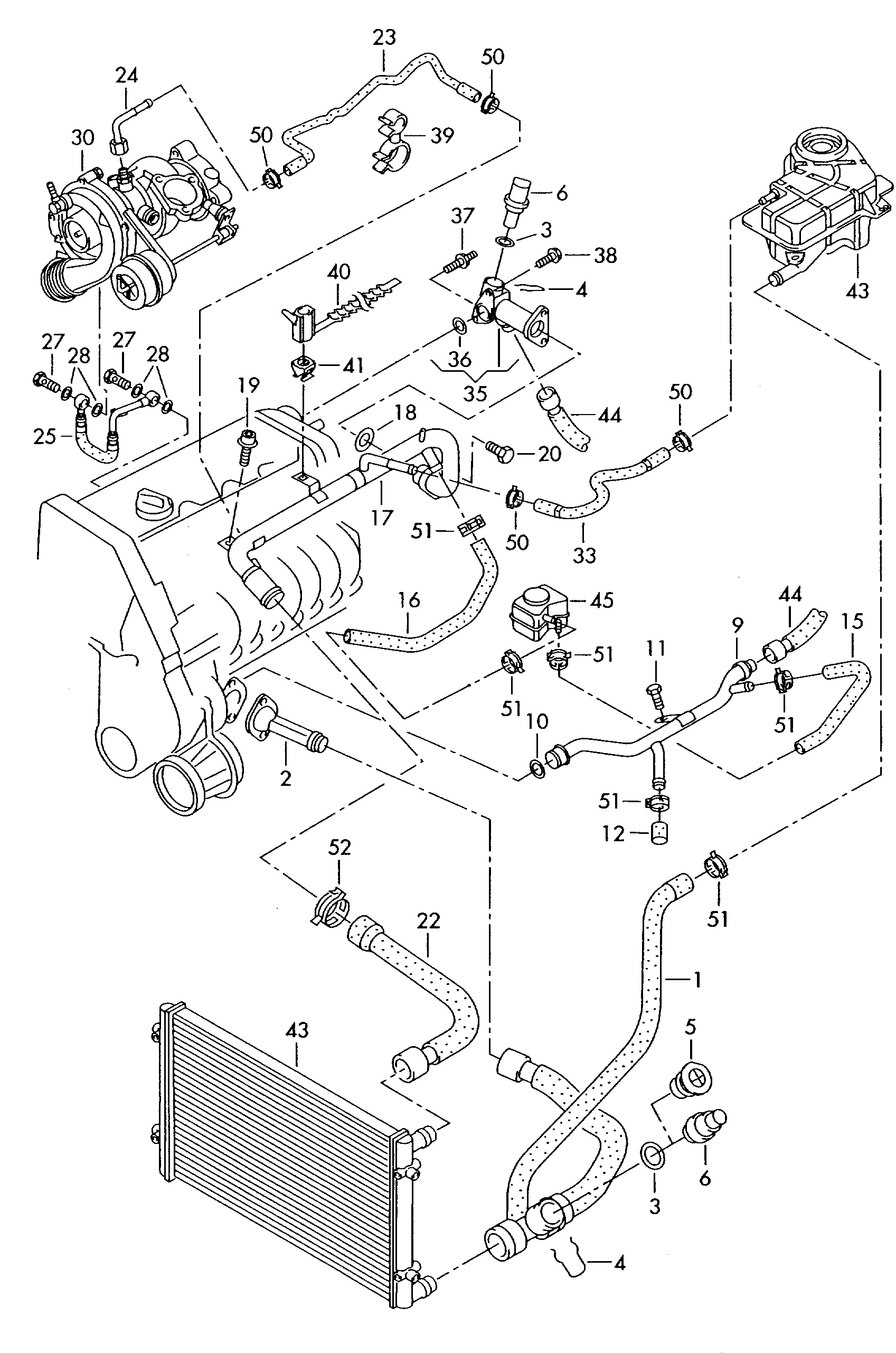 VAG 06B 121 071 L - Condotto del refrigerante www.autoricambit.com