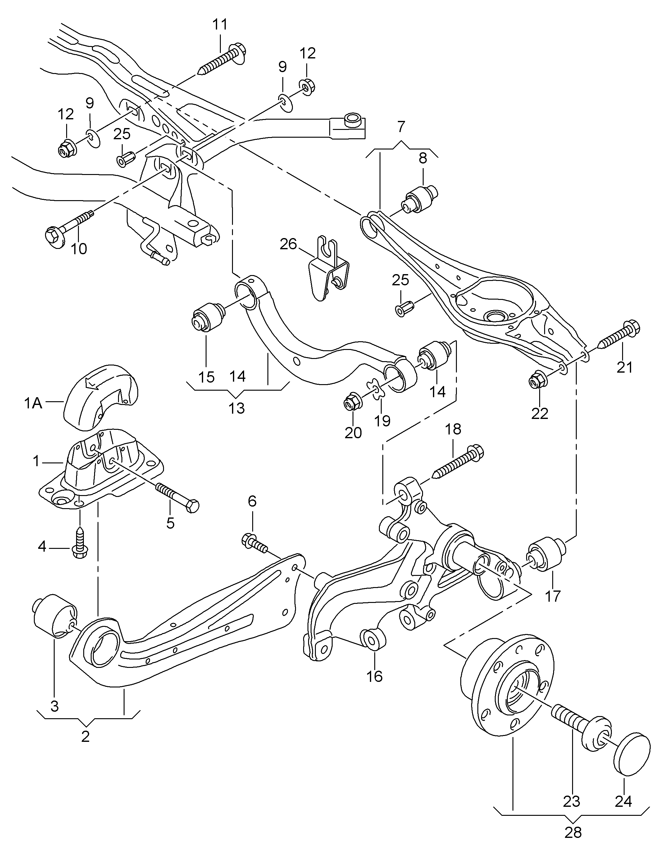 VAG 5Q0 505 223 D - Sospensione a ruote indipendenti www.autoricambit.com