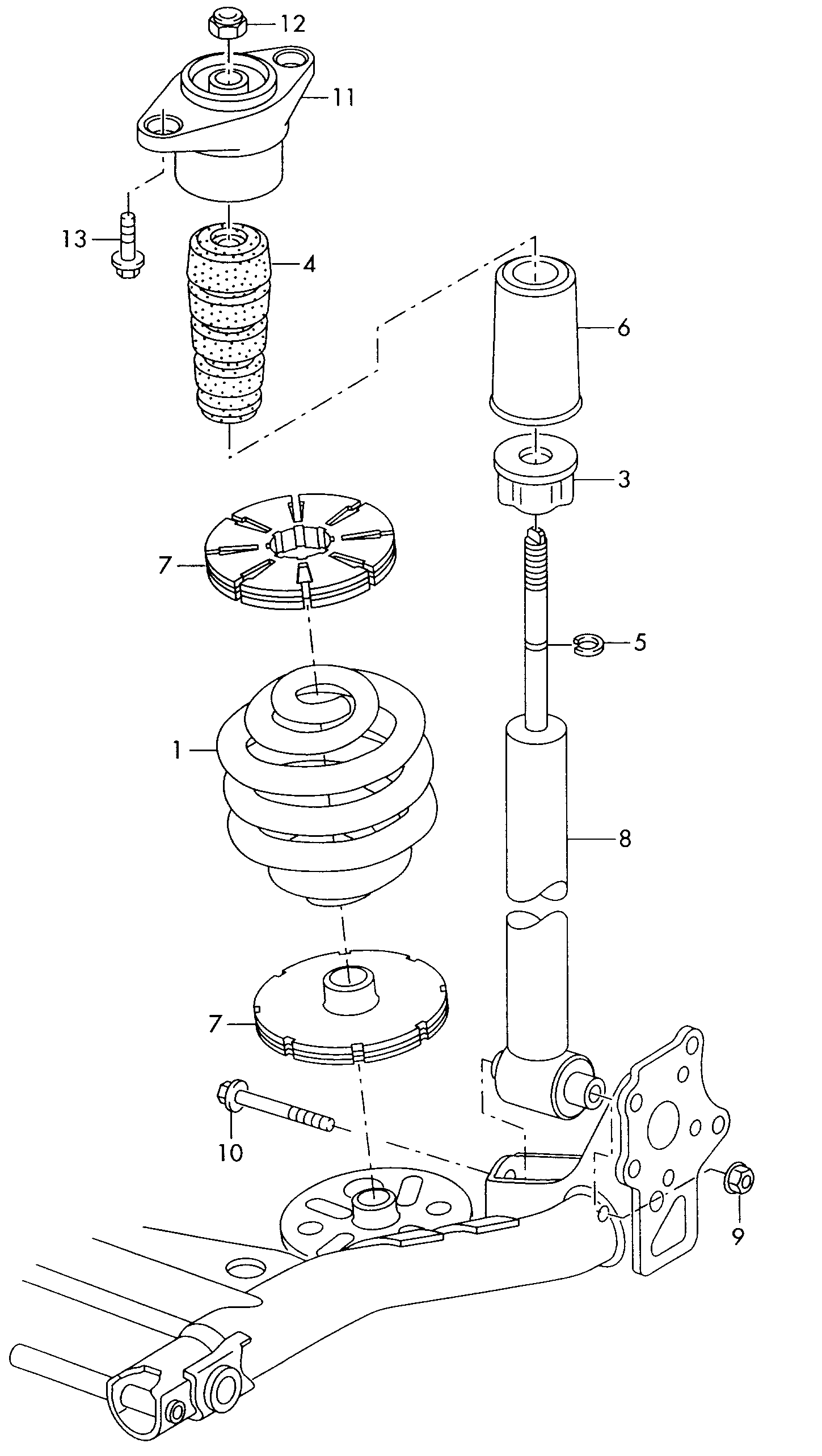 VAG 3B0511115N - Molla autotelaio www.autoricambit.com