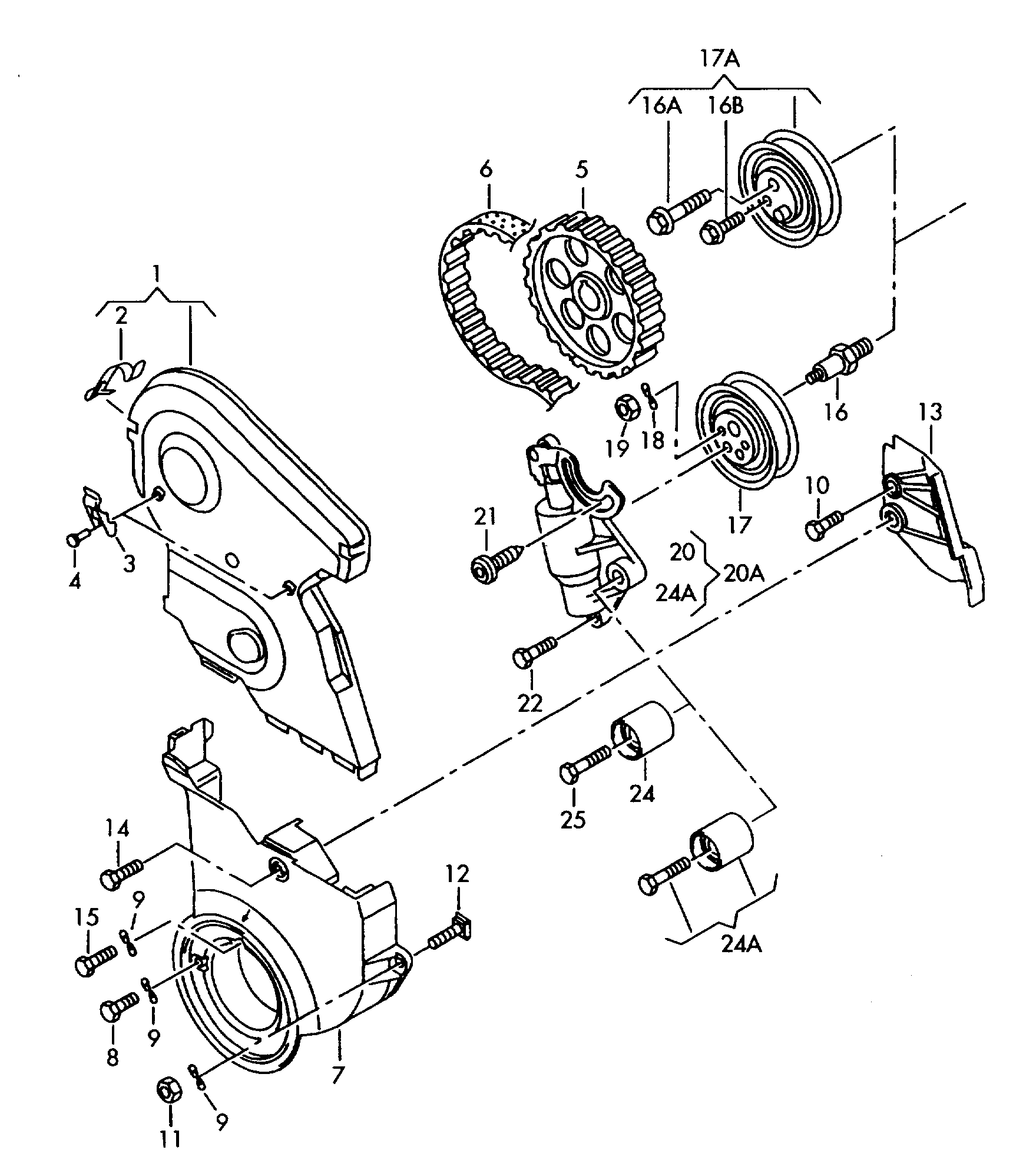 VW 058 198 479 - Kit cinghie dentate www.autoricambit.com