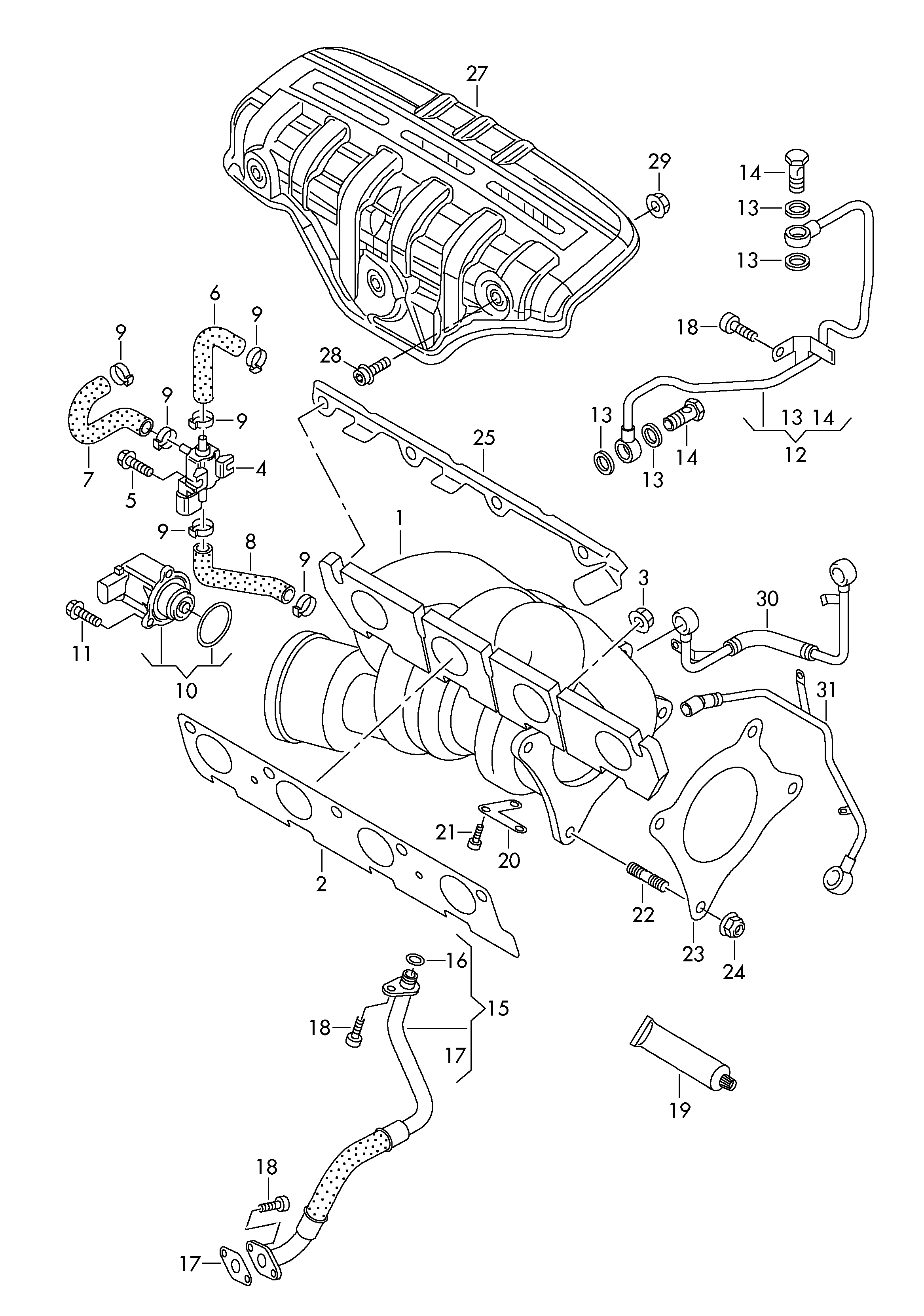 VAG 03C145710E - Valvola ricircolo aria di spinta, Compressore www.autoricambit.com