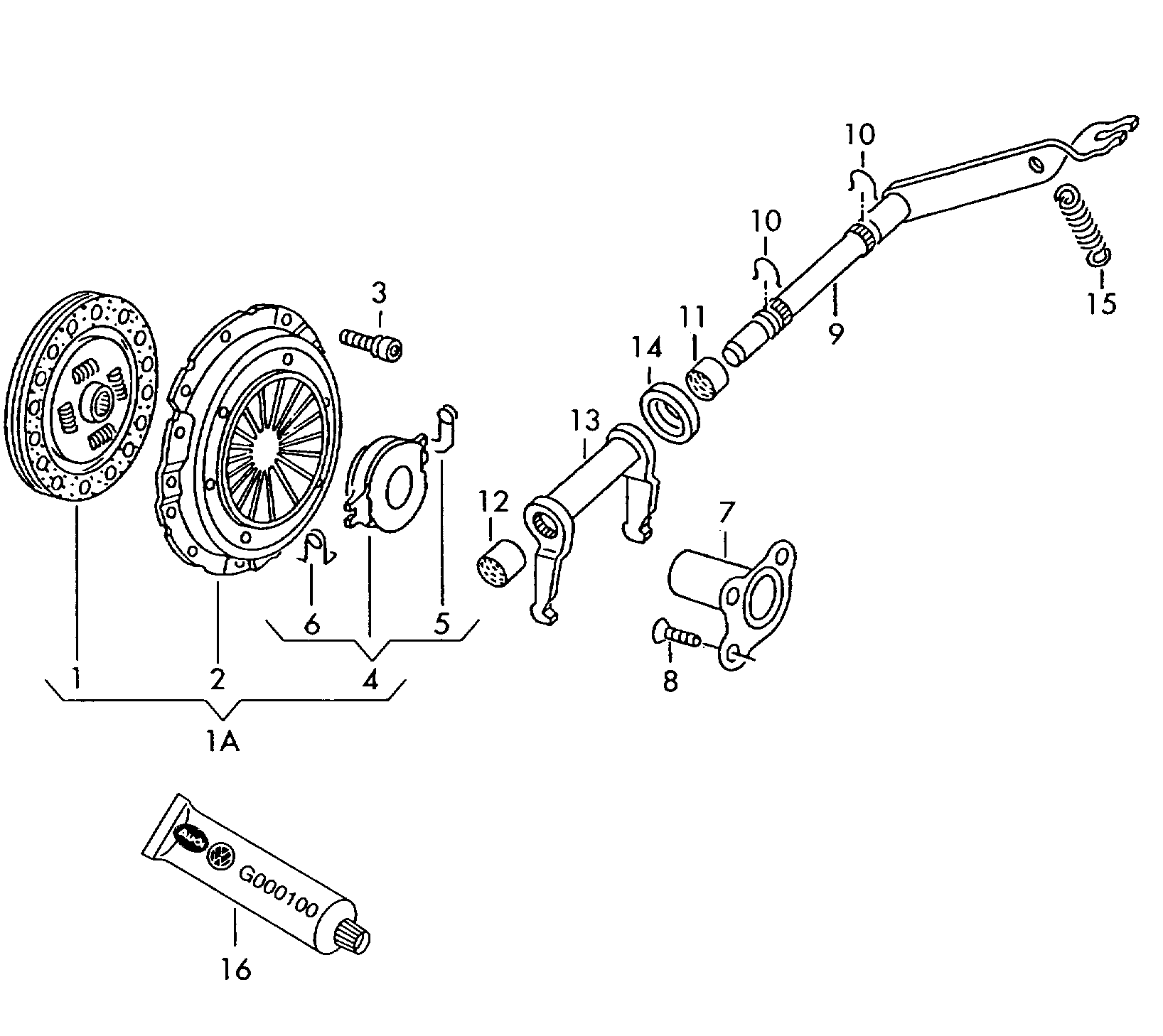 VAG 030141025FX - Spingidisco frizione www.autoricambit.com