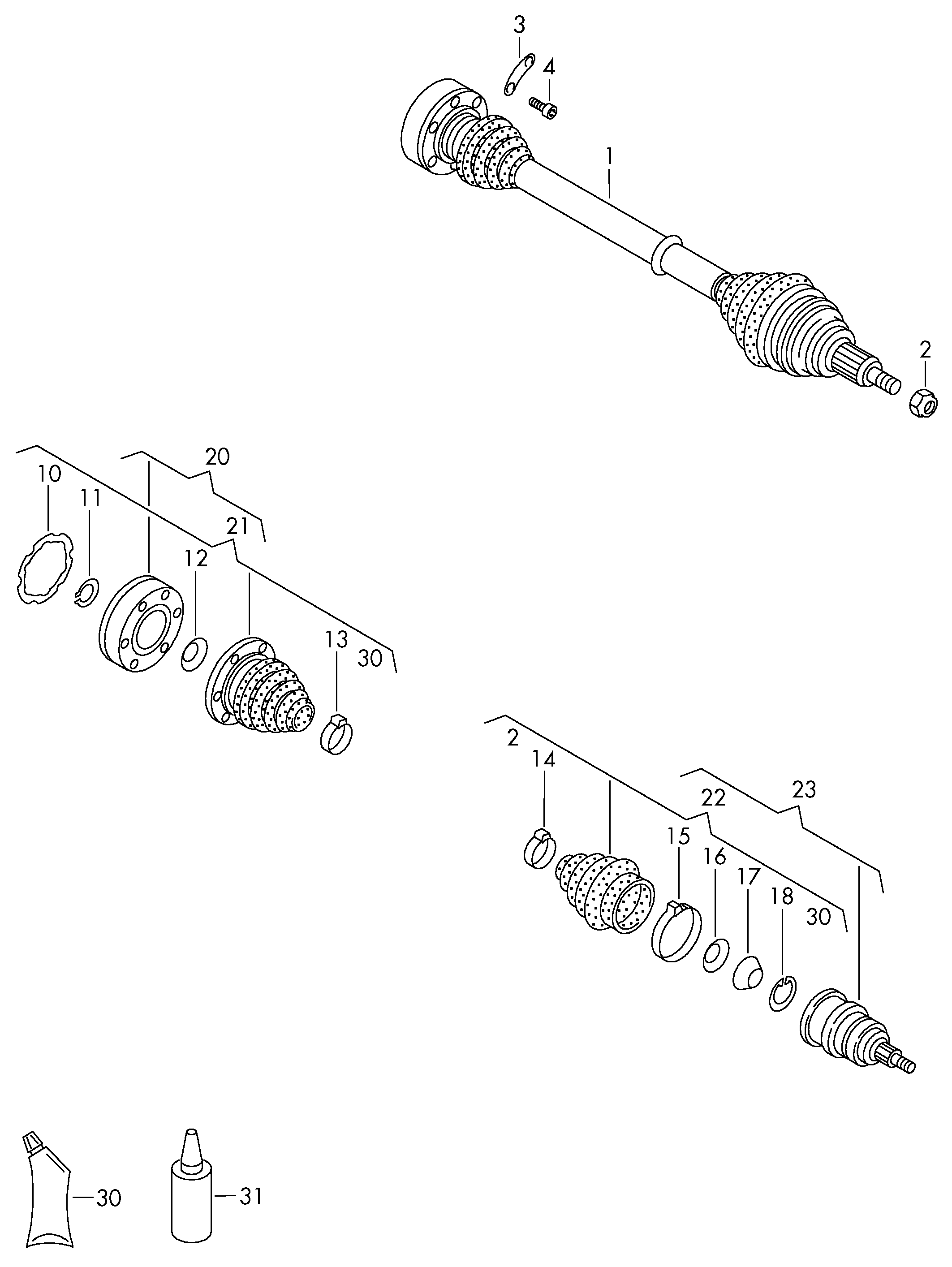 VAG JZW 407 451X - Albero motore/Semiasse www.autoricambit.com