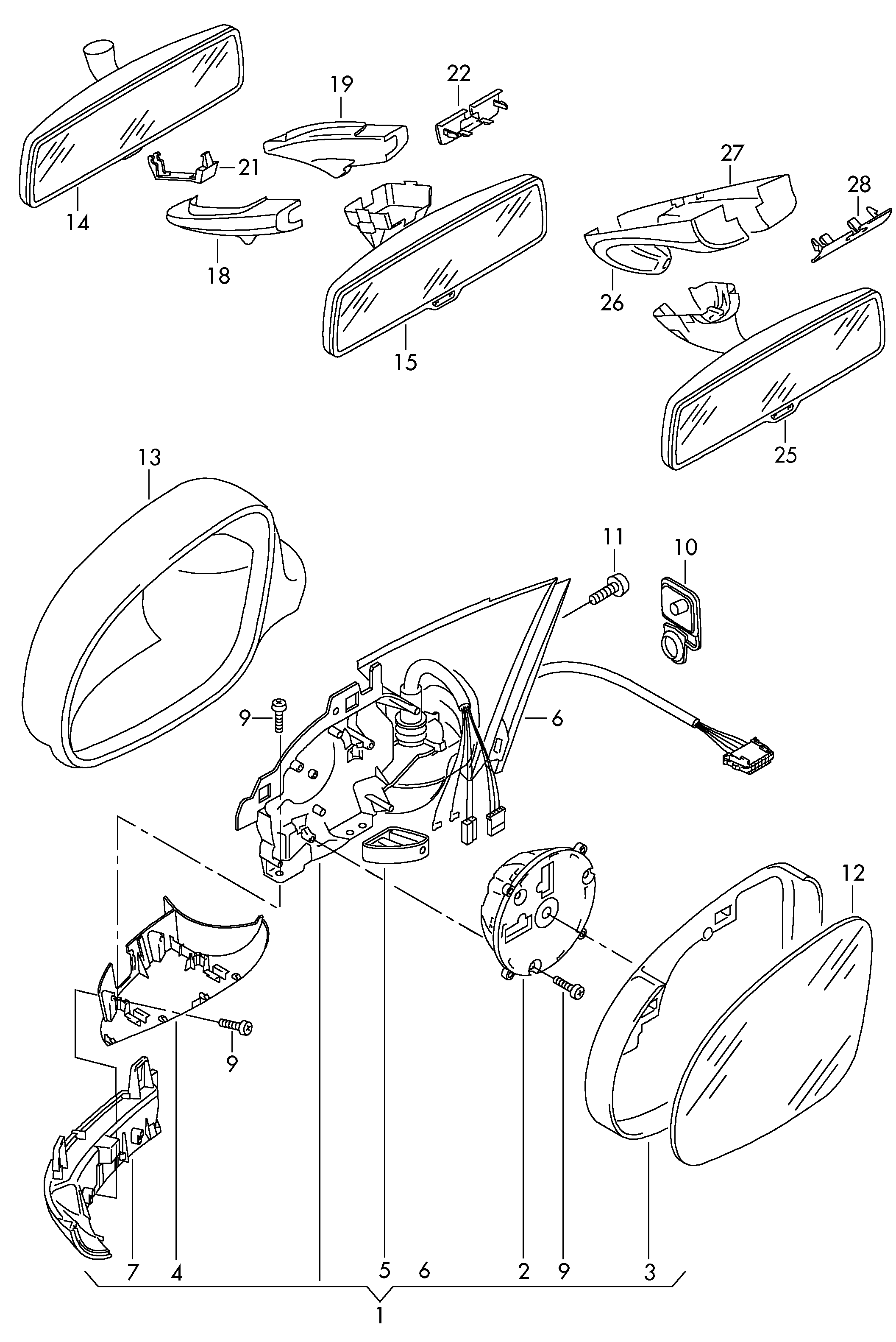 VAG 3C1857507DP - Specchio retrovisore esterno www.autoricambit.com