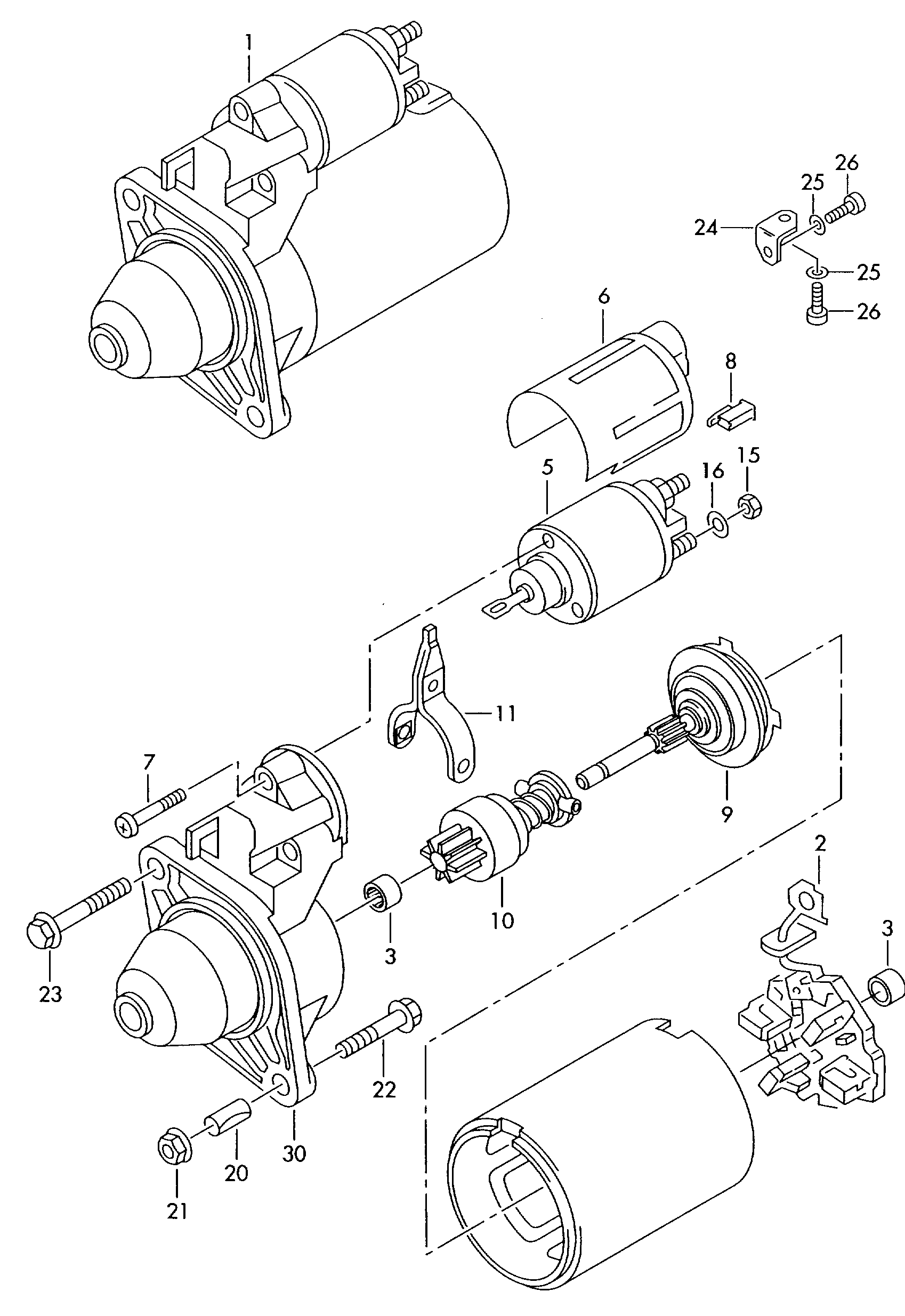 VAG 059 911 024 G - Motorino d'avviamento www.autoricambit.com