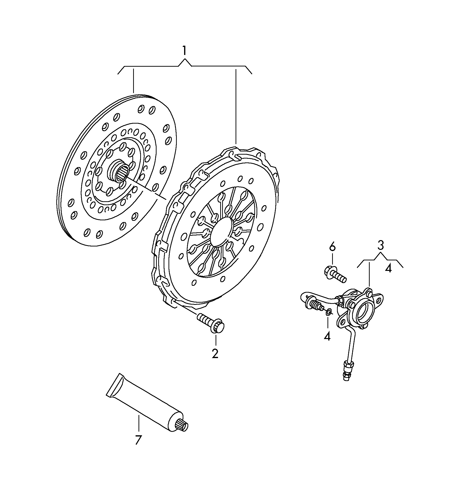 VAG 070 141 015 N - Kit frizione www.autoricambit.com