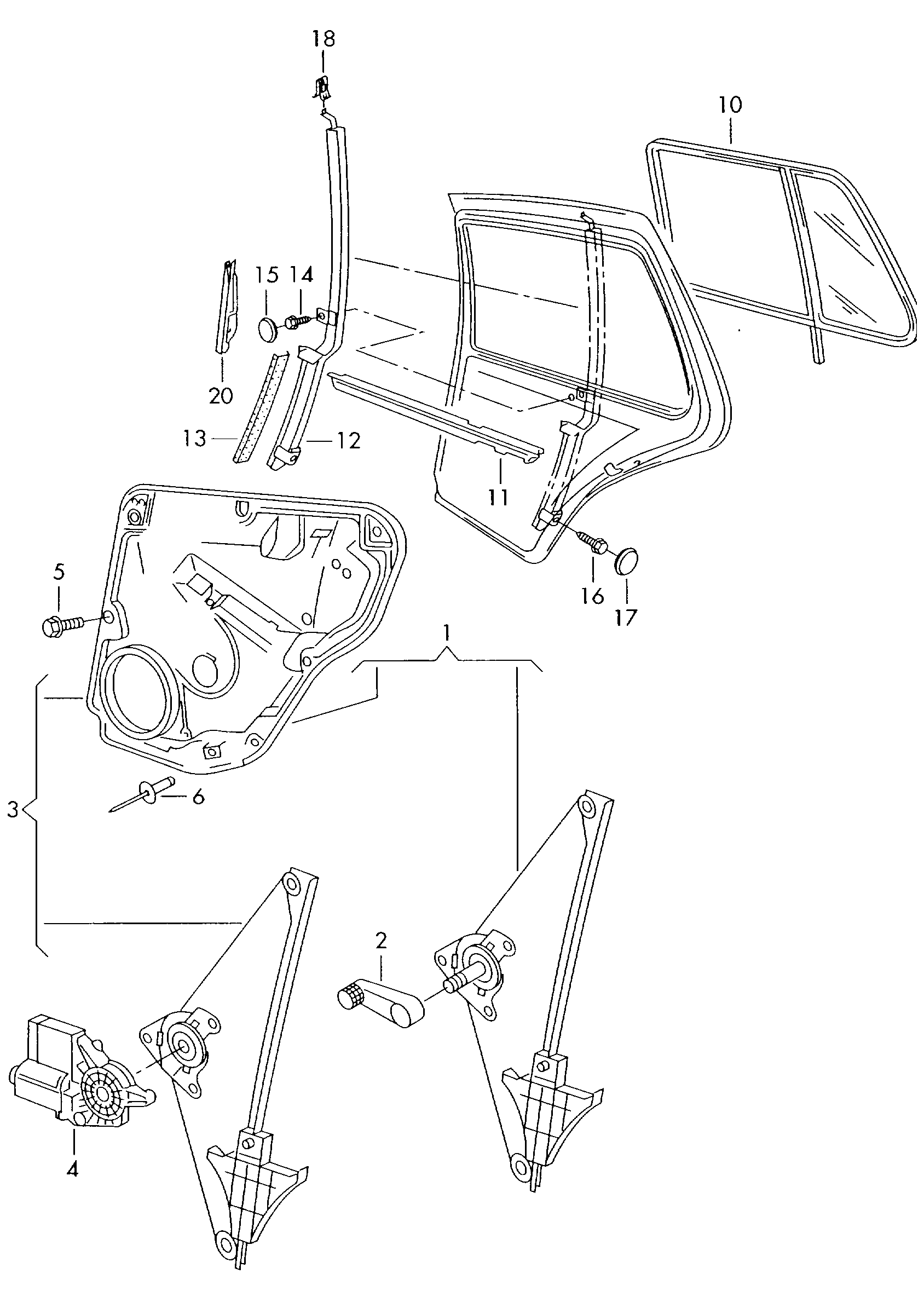 VAG 1J5 839 729 D - Kit riparazione, Alzacristallo www.autoricambit.com