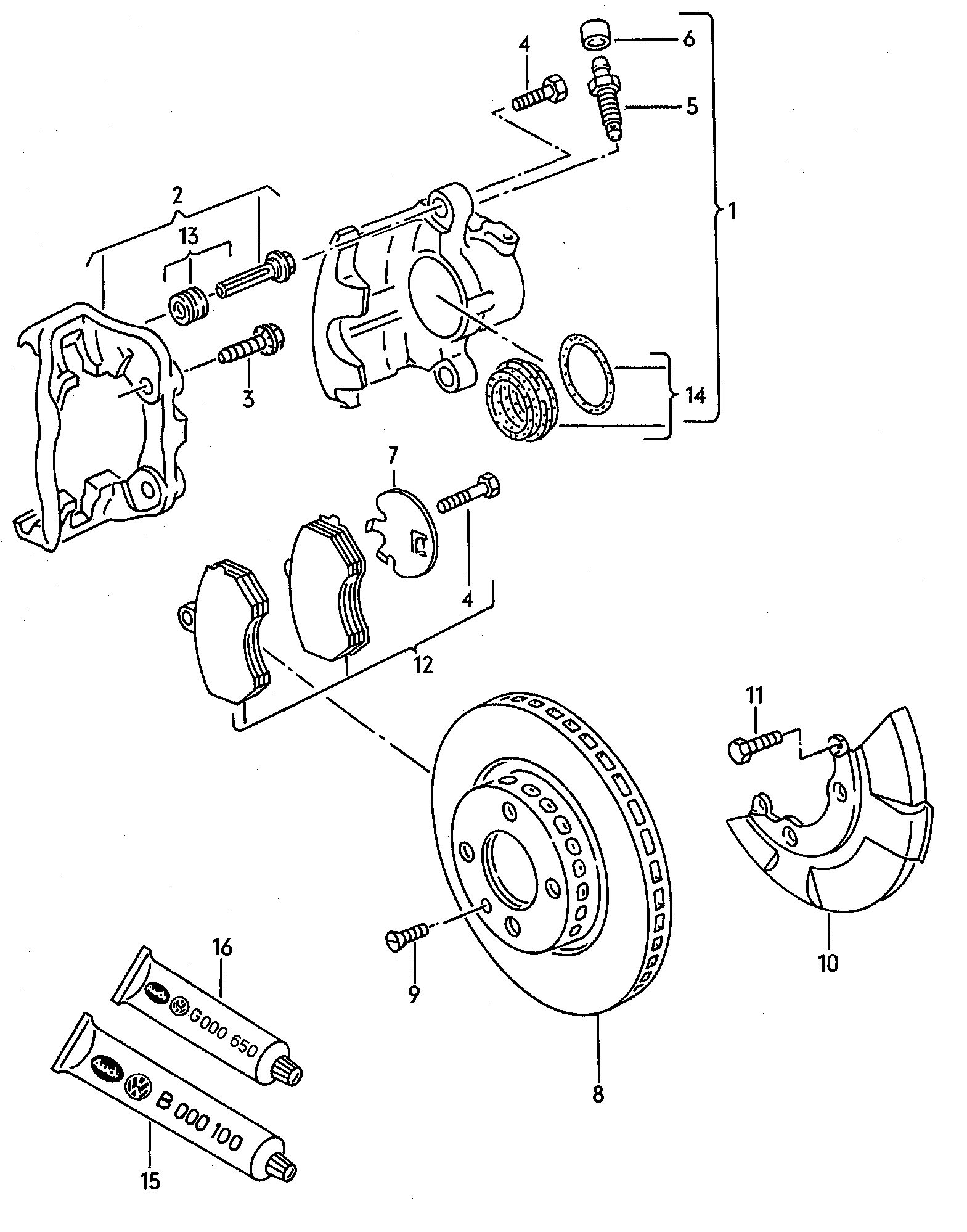 VW 357698480AX - Pinza freno www.autoricambit.com