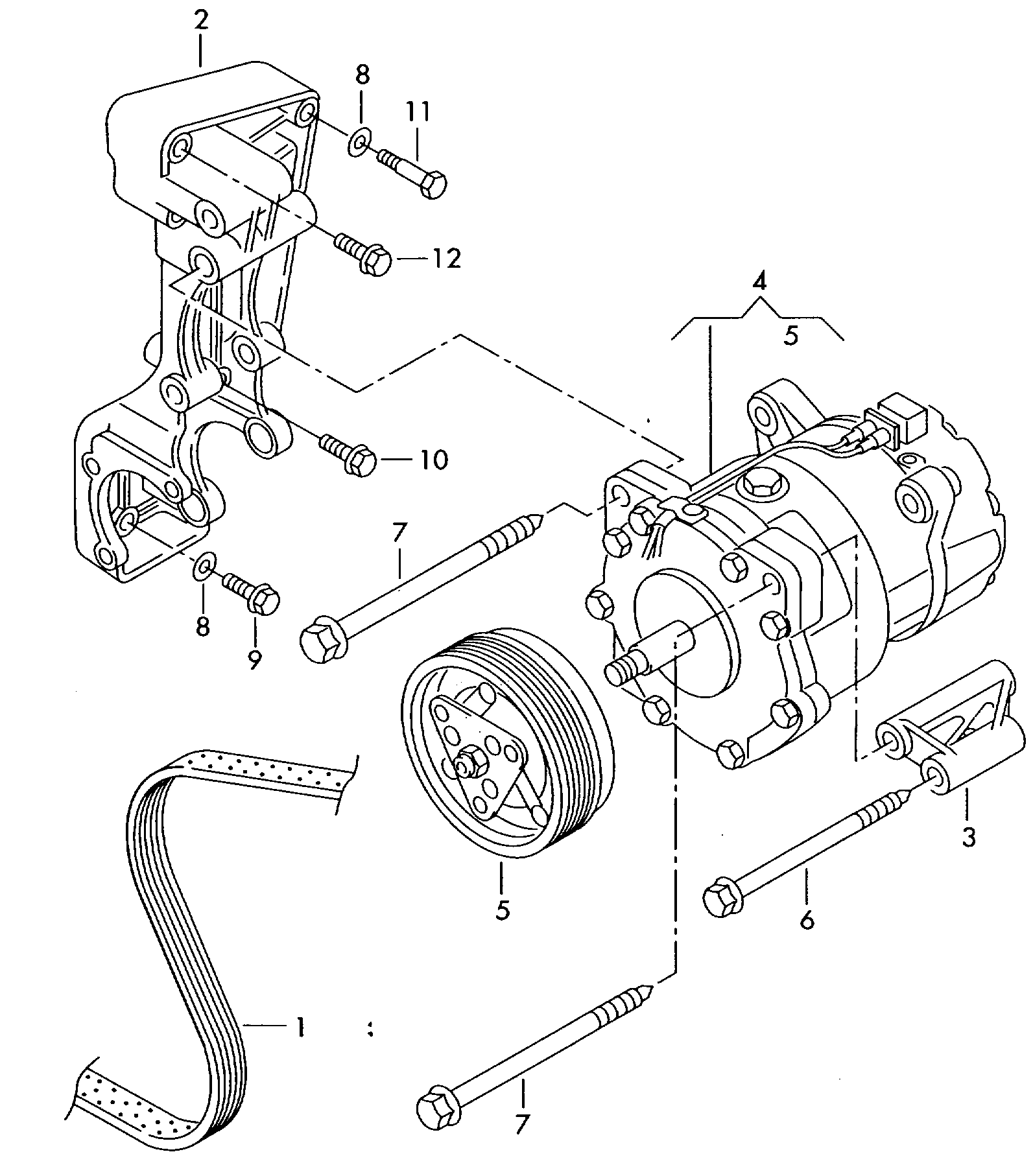 VW 7D0820805L - Compressore, Climatizzatore www.autoricambit.com