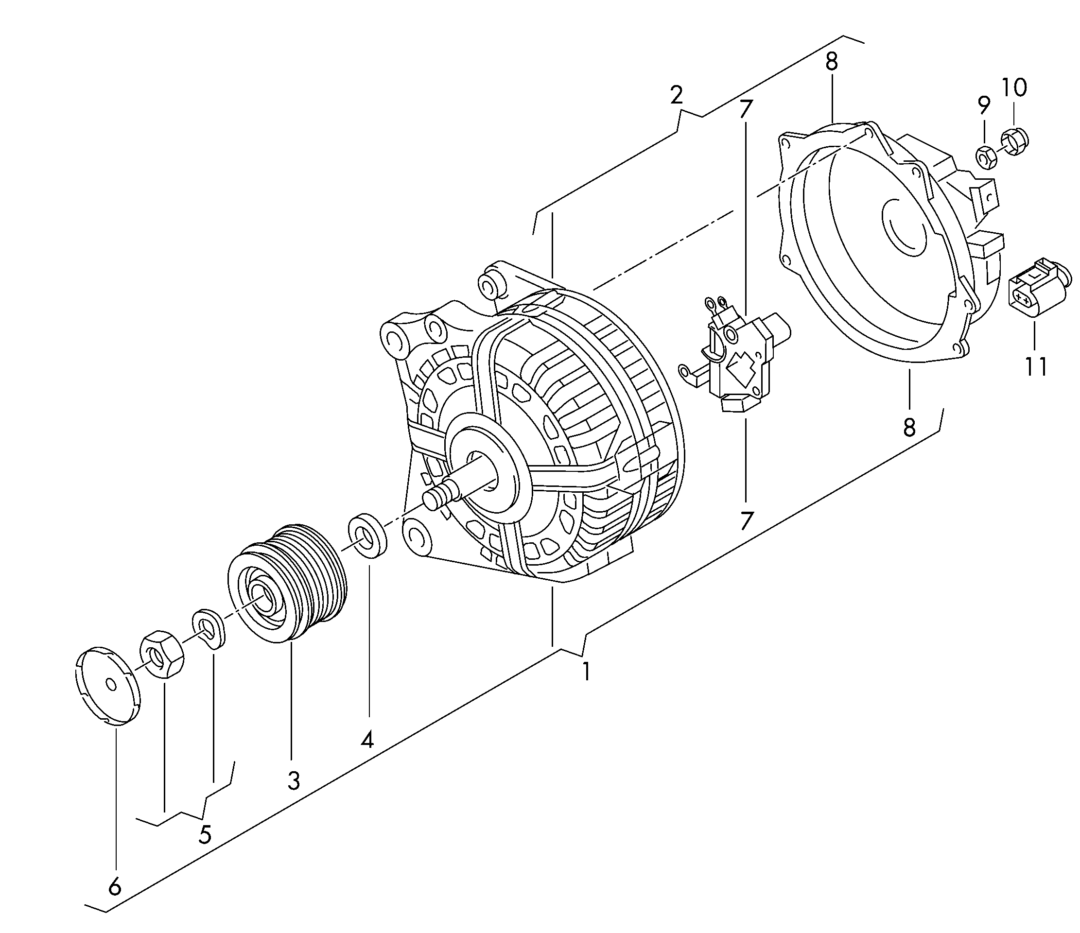 VAG 07K903119C - Puleggia cinghia, Alternatore www.autoricambit.com