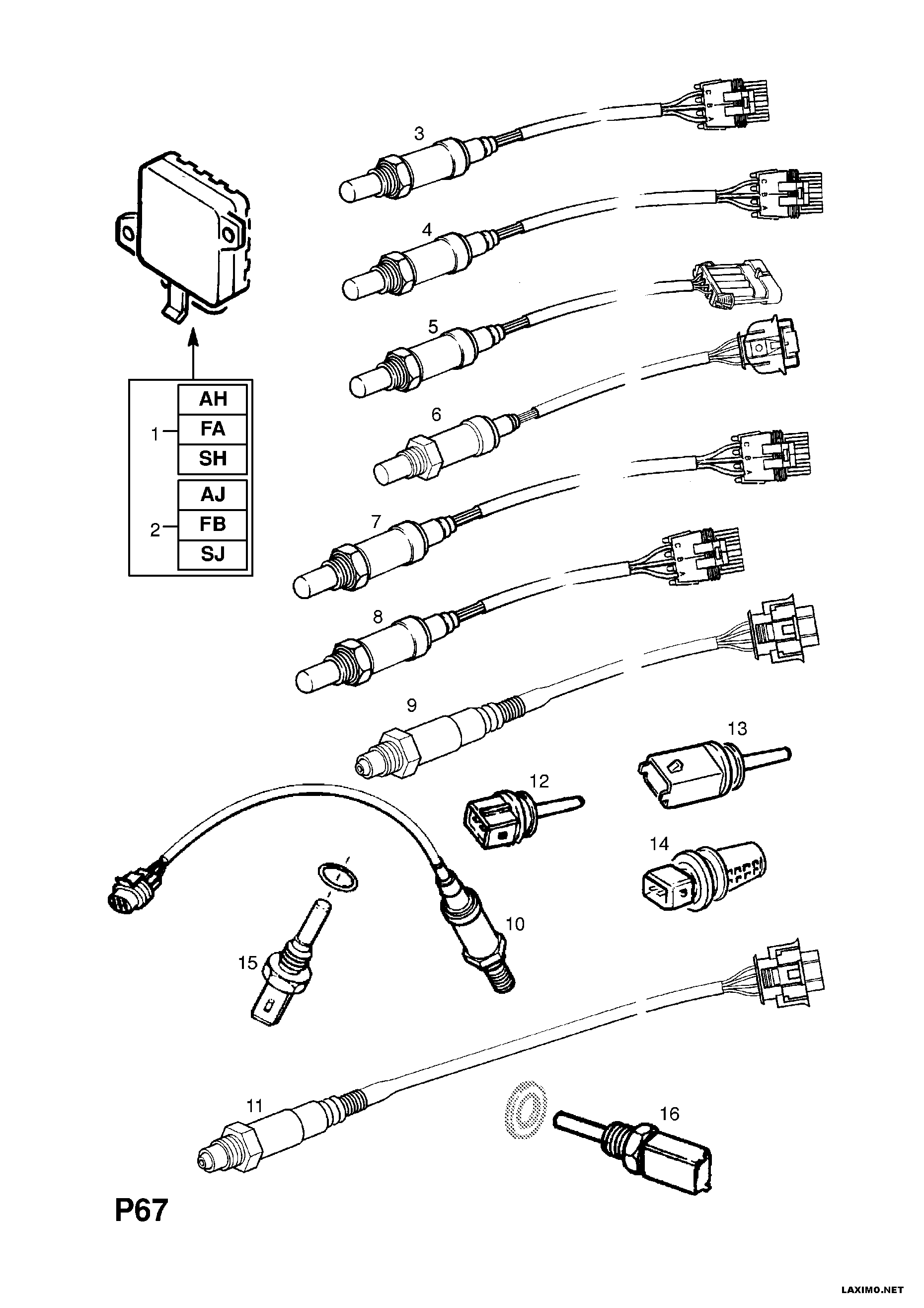 Opel 8 55 324 - Sonda lambda www.autoricambit.com