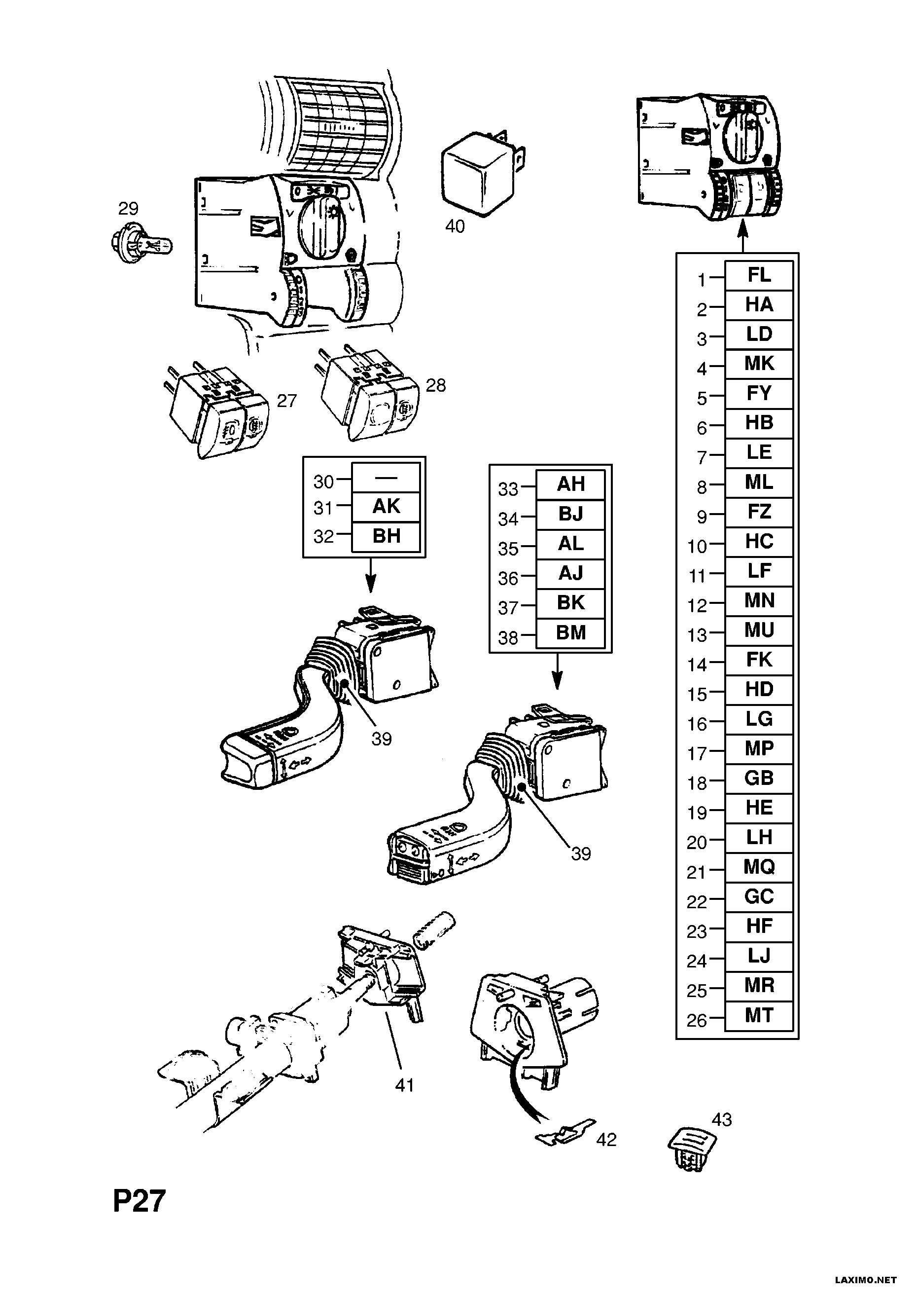 Opel 12 41 250 - Leva devio guida www.autoricambit.com